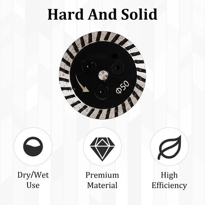 Precision Diamond Carving Wheel and Diamond Saw Blades, Compact 50mm Size with M14 Flange