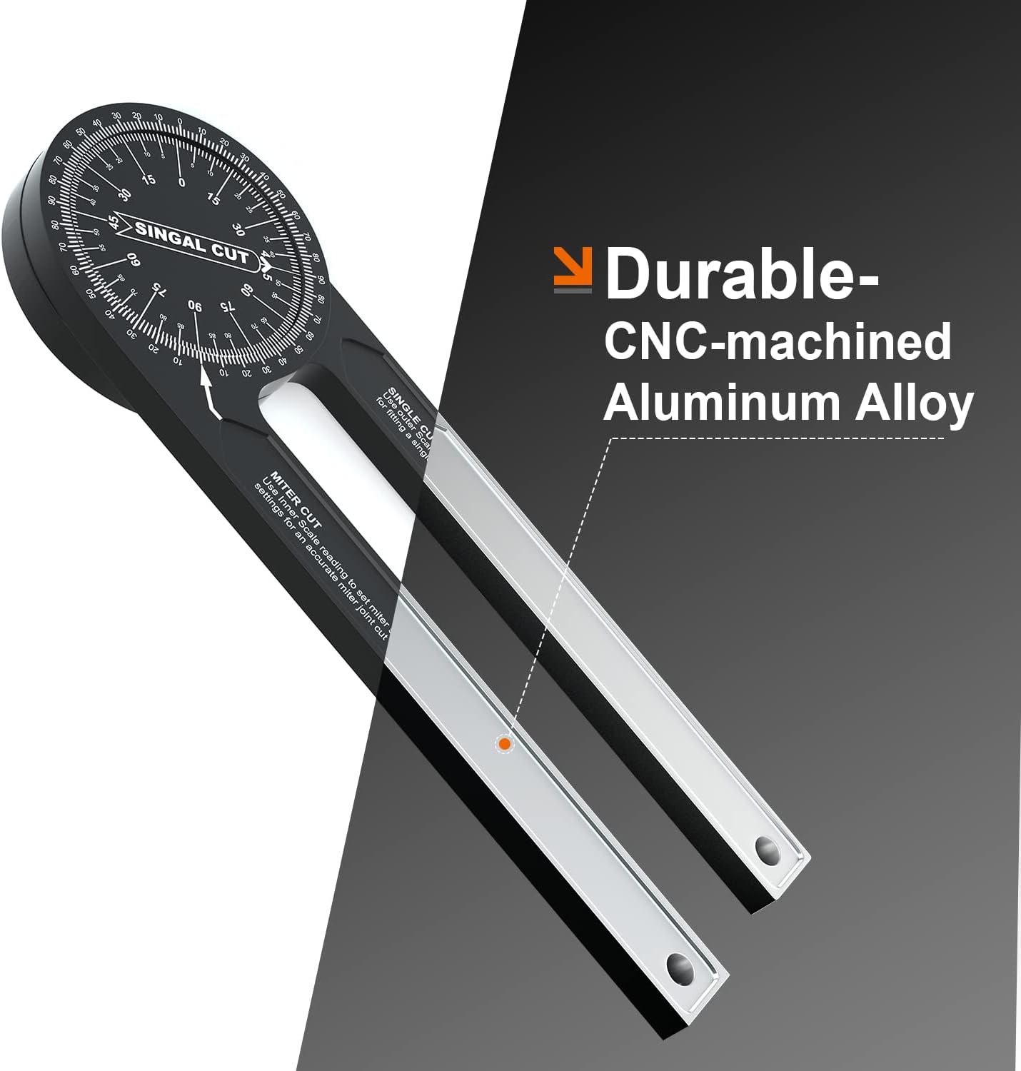 Aluminum Miter Saw Protractor, 7.3-Inch Angle Finder