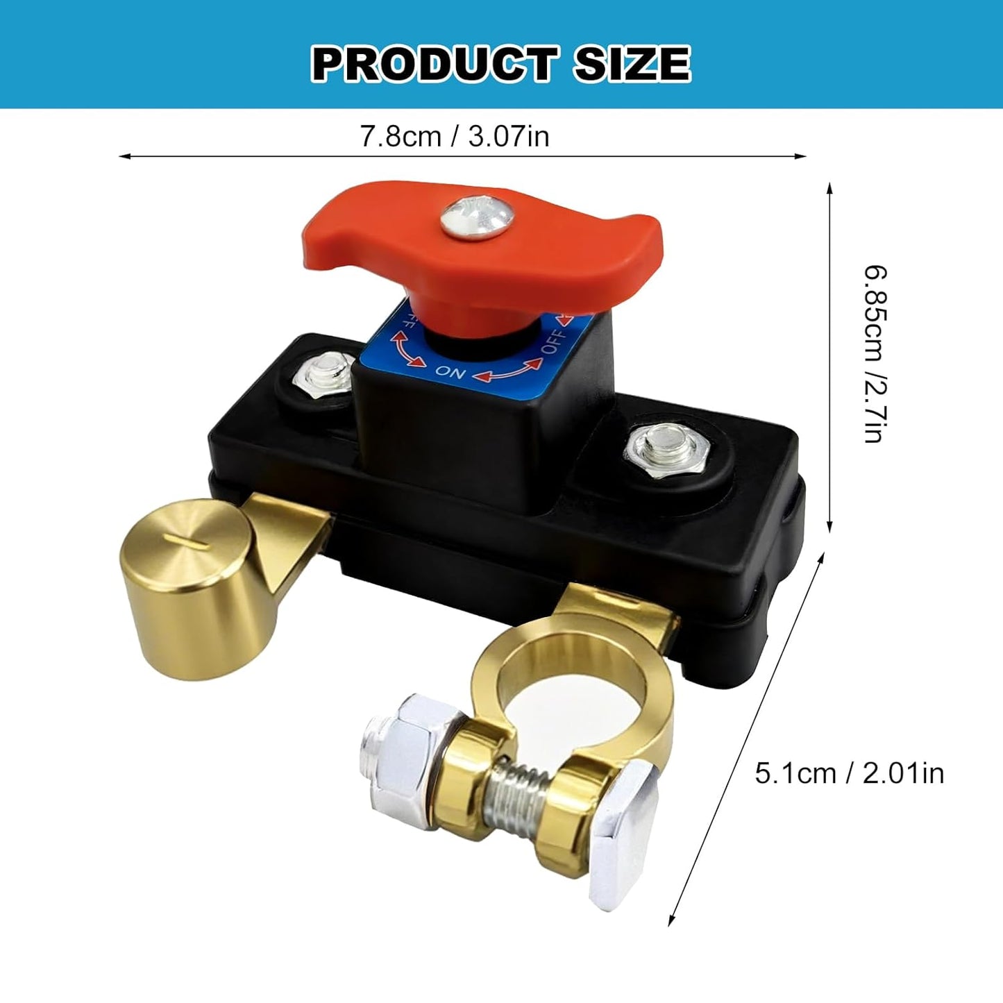 Pure Copper Stable Transmission High Conductivity Disconnect Switch Smart Battery Disconnect for Car Truck Boat Rv Supplies