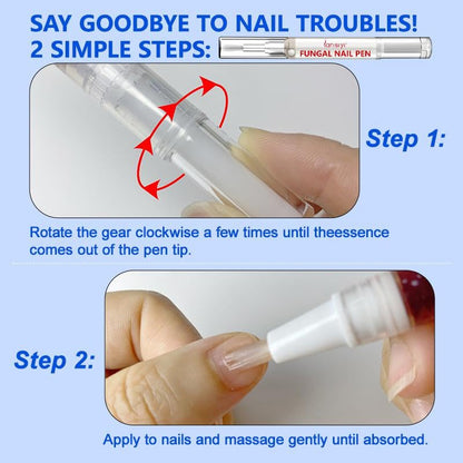 2pcs Fungal Nail Pens For Extra Strength Nail, Toenail & Fingernail Care
