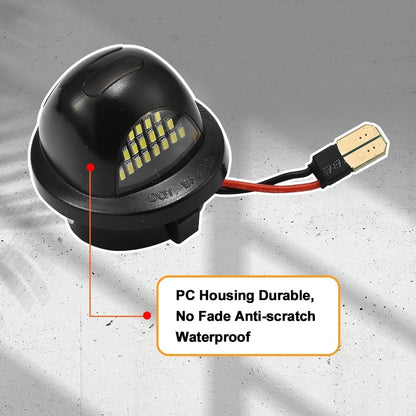 2PCS 6500K 5W LED License Plate Light with Red OLED Neon Tube Assembly for Ford F150 F250 F350