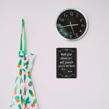 Kitchen Signs Wall Decor Funny Metal Tin Sign