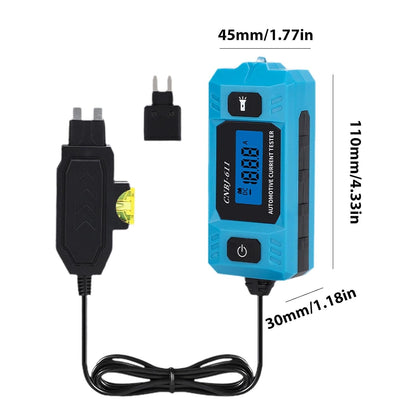 Digital Fuse Tester with LCD Display, Portable Auto Current Meter (Battery Not Included)