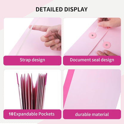 Document Organizer with Labels Expandable File Folder with Pockets