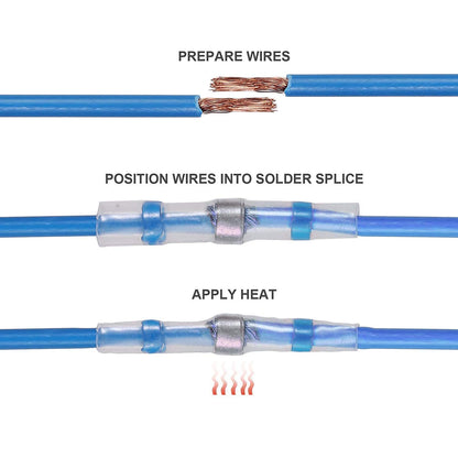100PCS Waterproof Solder Seal Wire Connectors