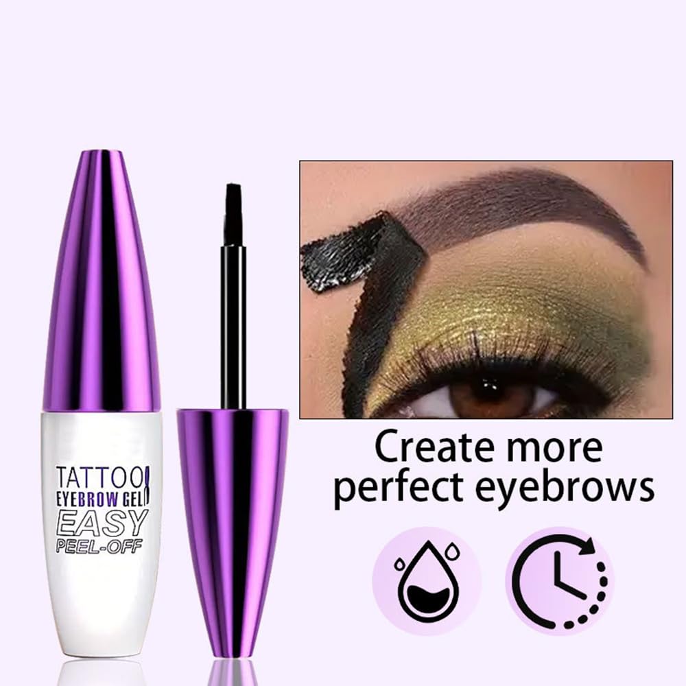 2Pcs Peel Off Brow Tint Gel - Waterproof & Sweatproof, Transfer-Resistant Multi-Day Wear, All Skin Types