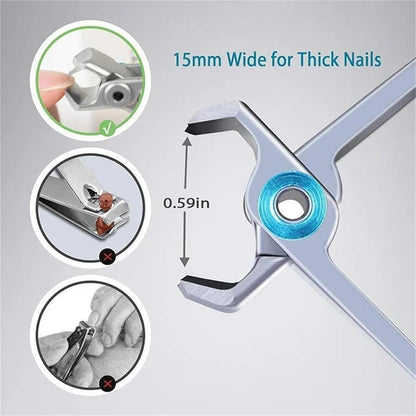 Ultra Sharp Stainless Steel Nail Clippers for Thick Hard Nails