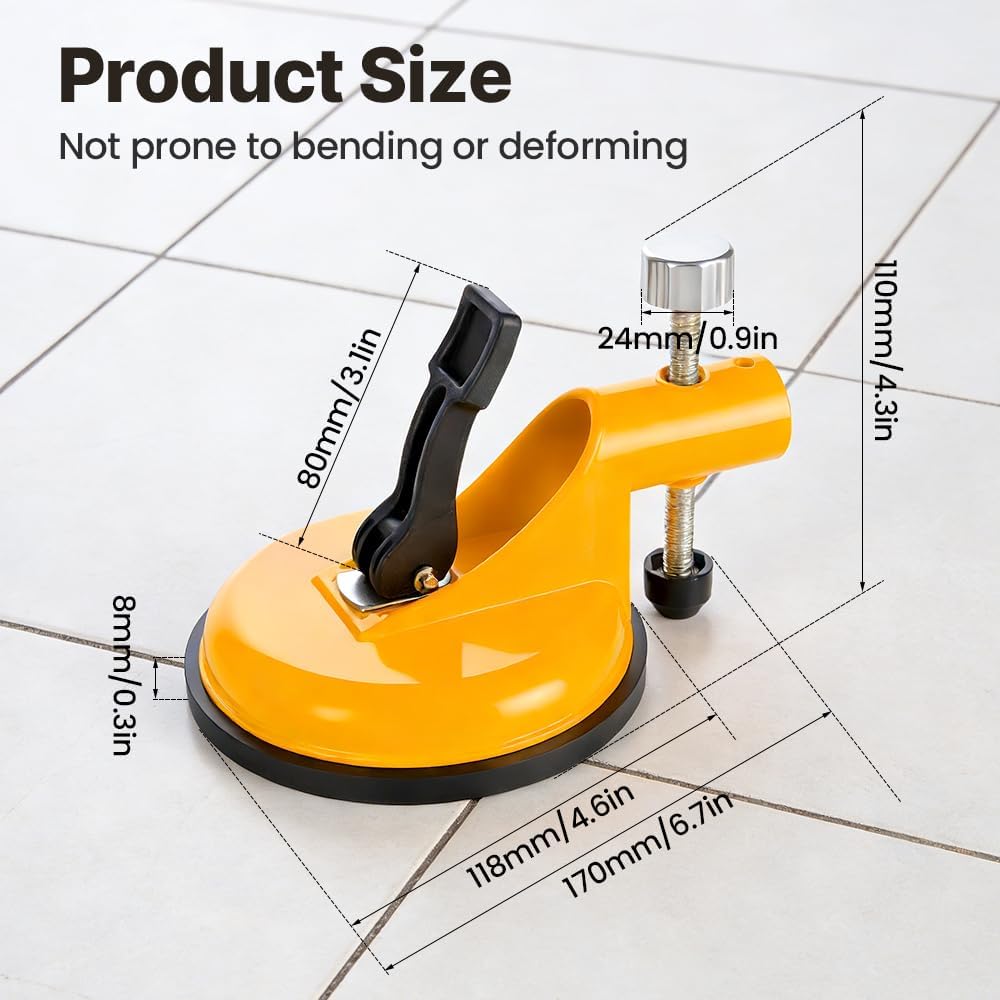 Vacuum Suction Seam Countertop Alignment Clamp with Heavy Duty Rubber Suction Cups