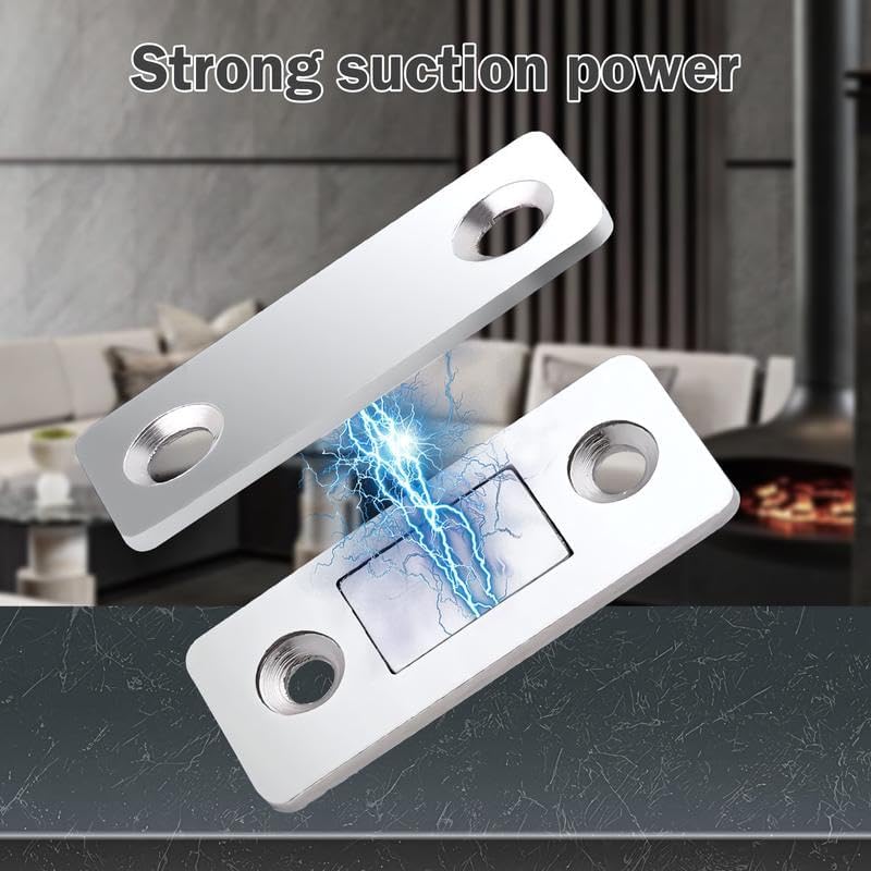 10pcs Cabinet Magnetic Catch Without Punching, Versatile for Cabinets, Drawers & Sliding Doors