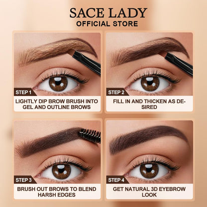 3D Eyebrow Gel Long Lasting 24 Hours Waterproof Kit