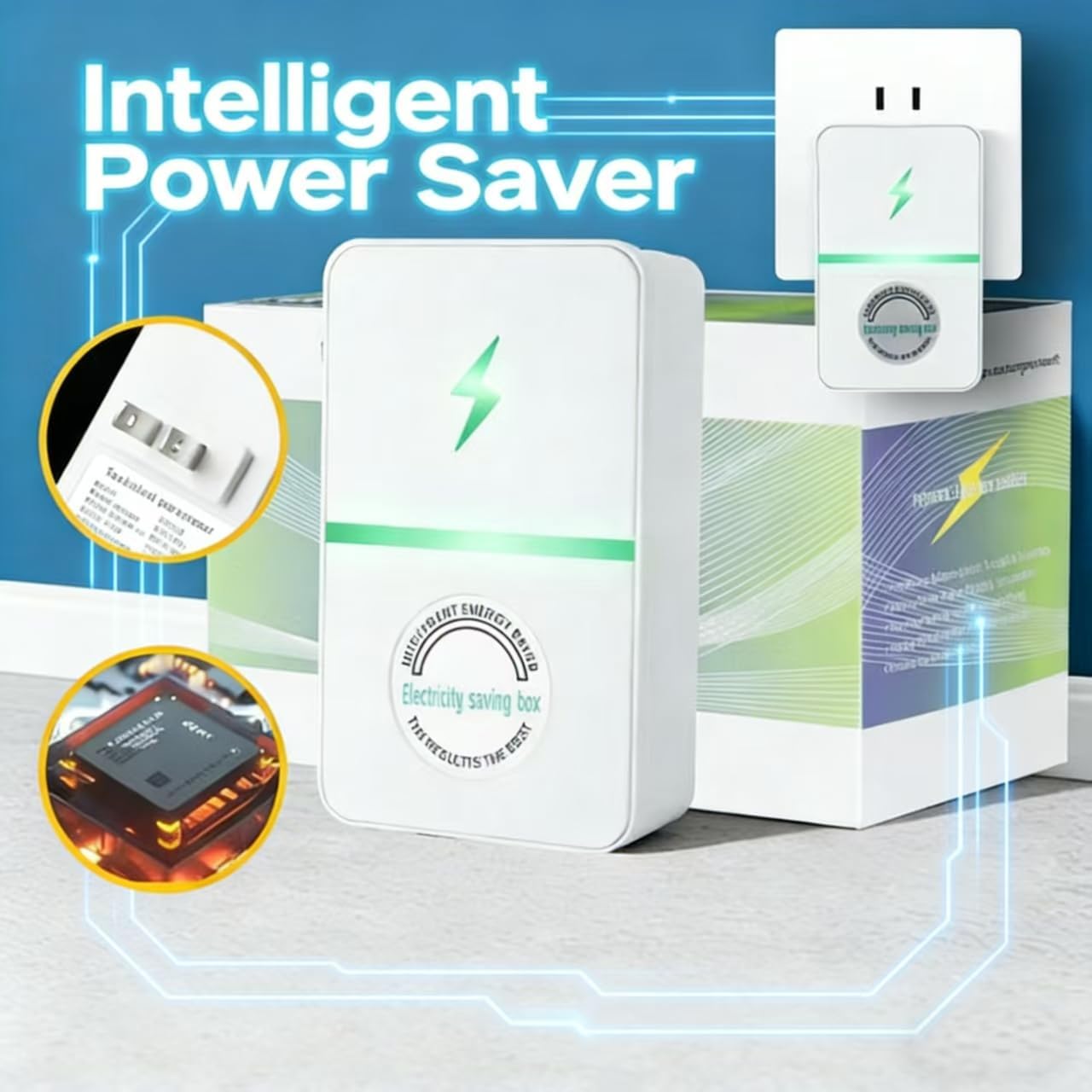 2pcs Electric Power Protection Device for Home & Office US Plug 90V-250V