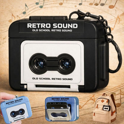 Creative Mini Tape Recorder Keychain – Portable Retro Recorder