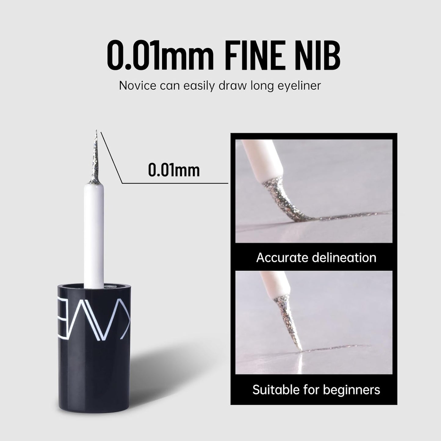 5 Colors Glitter Eyeliner Colorful Set,Metallic Shimmer White Silver Brown Diamond Shine Eye Liner