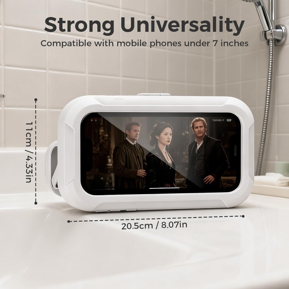 Upgraded Universal Shower Phone Holder - 360° Rotatable & Extendable Waterproof