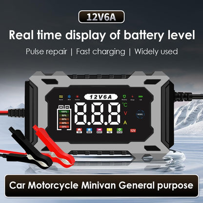 6-Amp 12V Smart Car Battery Charger, Battery Maintainer Trickle Charger with Desulfator