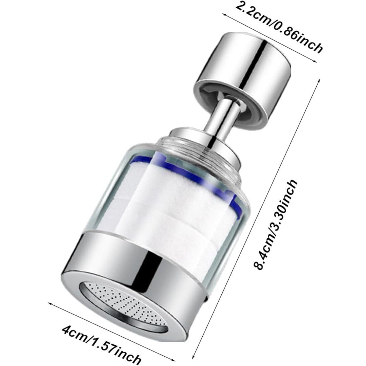 Universal 360 ° Rotating Filter Faucet,  Removes Chlorine Fluoride Heavy Metals Hard Water