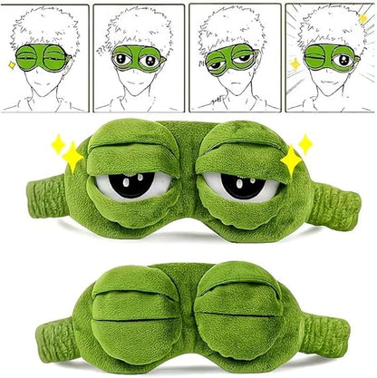 Sleep Masks,Eye Mask for Sleeping, Night Mask Sad Frog Cute Block Out Light