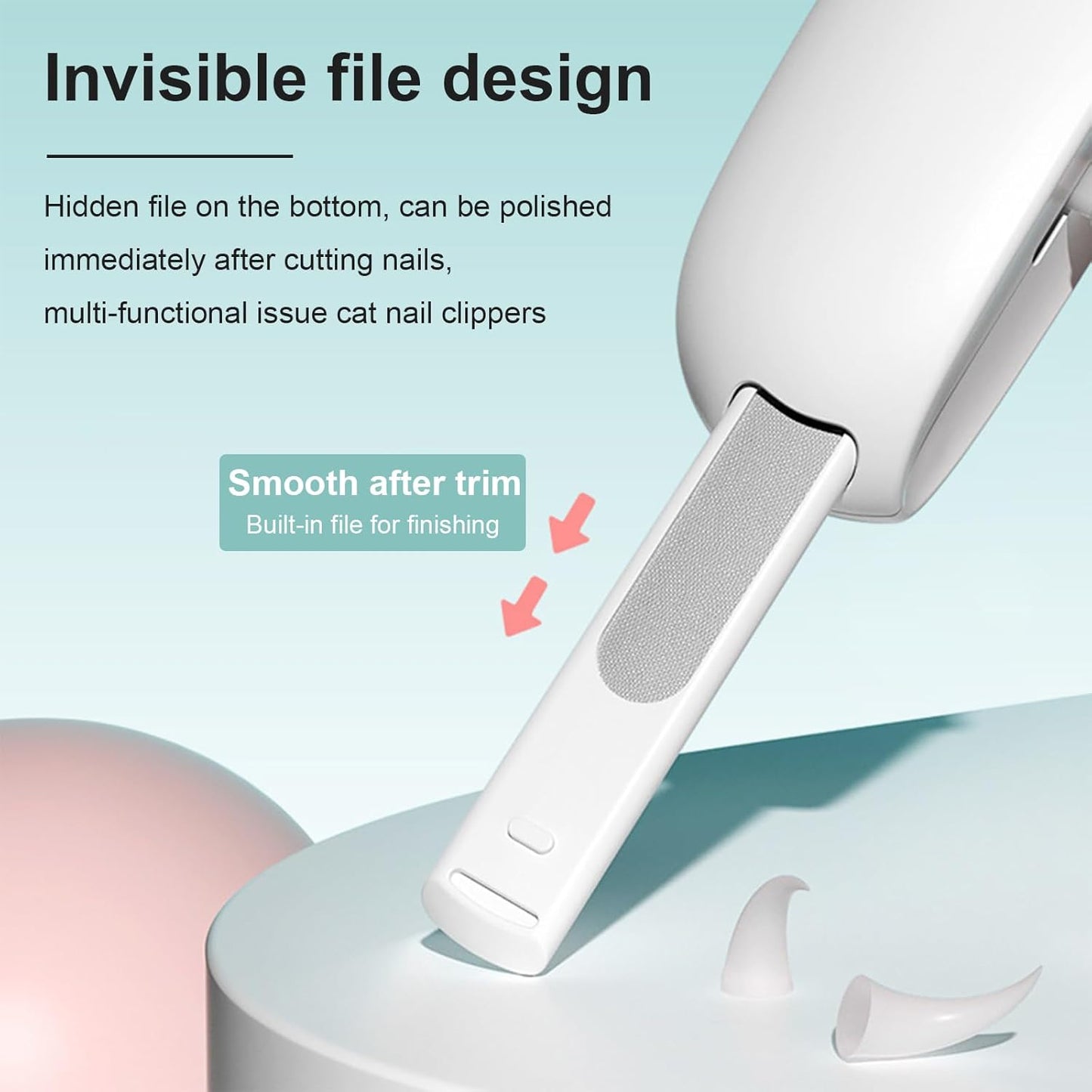 Pet Nail Clipper with Catcher Safe Cut Nail Trimmer for Cats Kittens Small Pets No Mess Nail Clippers