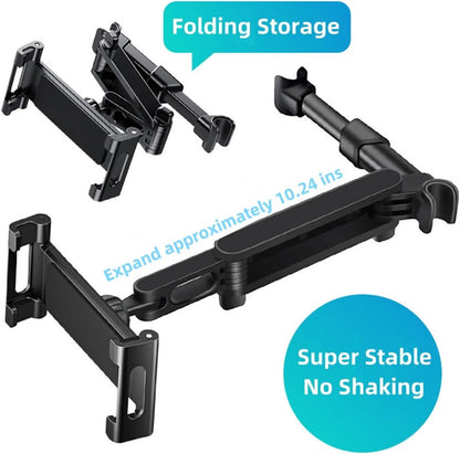 360° Adjustable iPad Car Tablet Holder - Back Seat for Kids & Adults, Compatible with 4.7-12.9in Devices