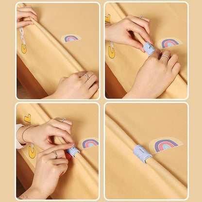 12 PCS Bed Sheet Grippers Duvet Cover Clips Sheet Clips for Bedding Sheet Holder
