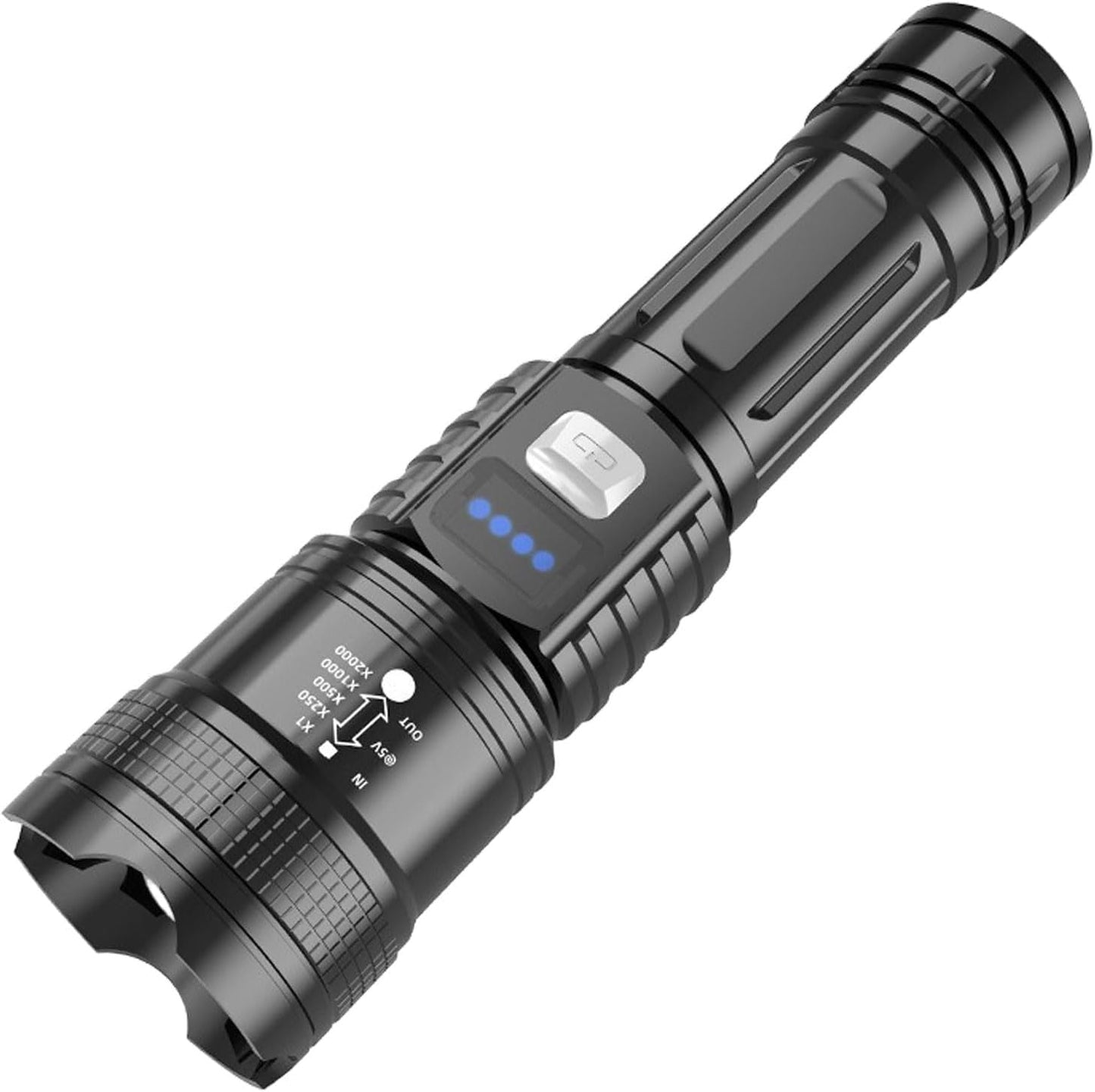 Super Strong Light Zoomable Flashlight, Rechargeable LED Flashlight