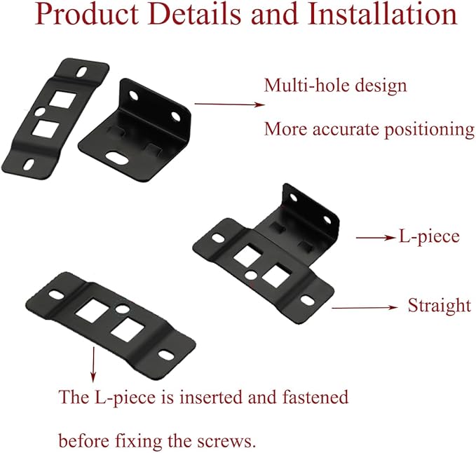 8 Pack Quick Fitting Furniture Joint Bracket, Duty Corner Brace Joint Right Angle Bracket