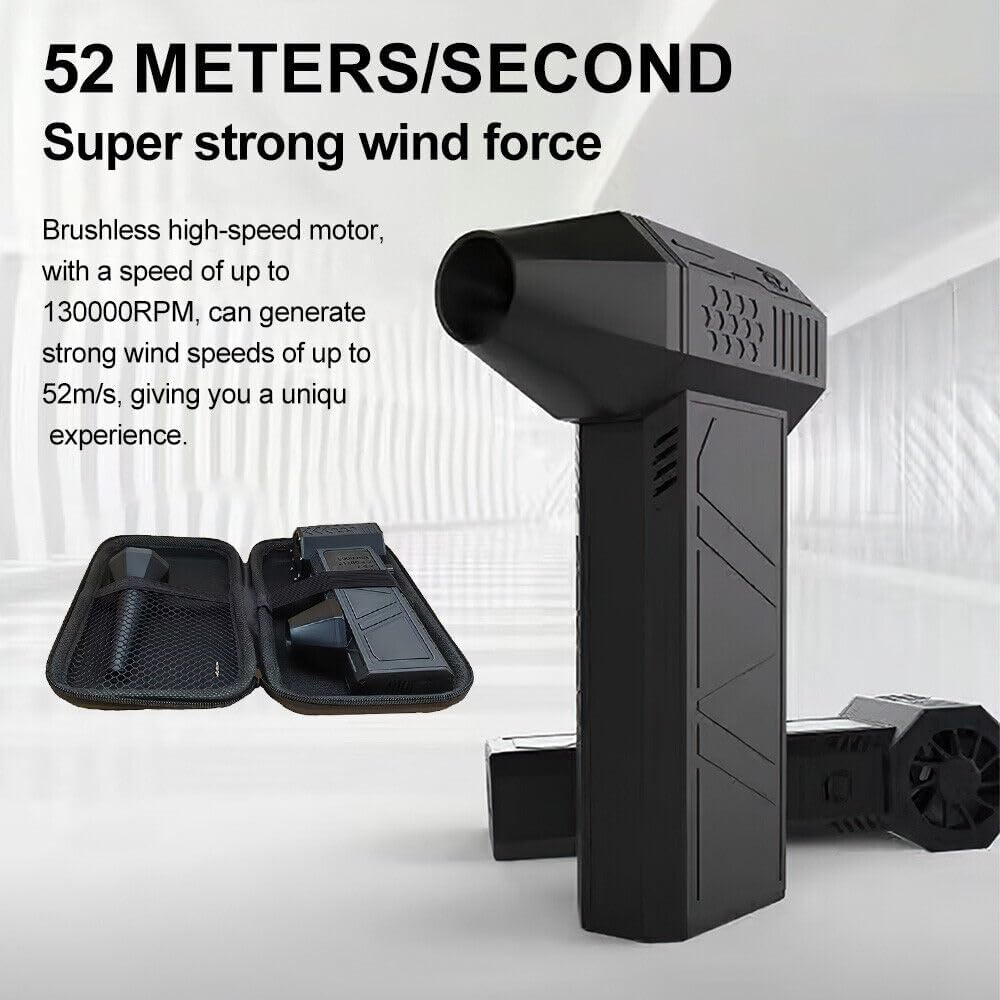 Turbo Jet Blower, 130000 RPM Portable Mini Jet Fan, Electric Air Duster with Adjustable Speed