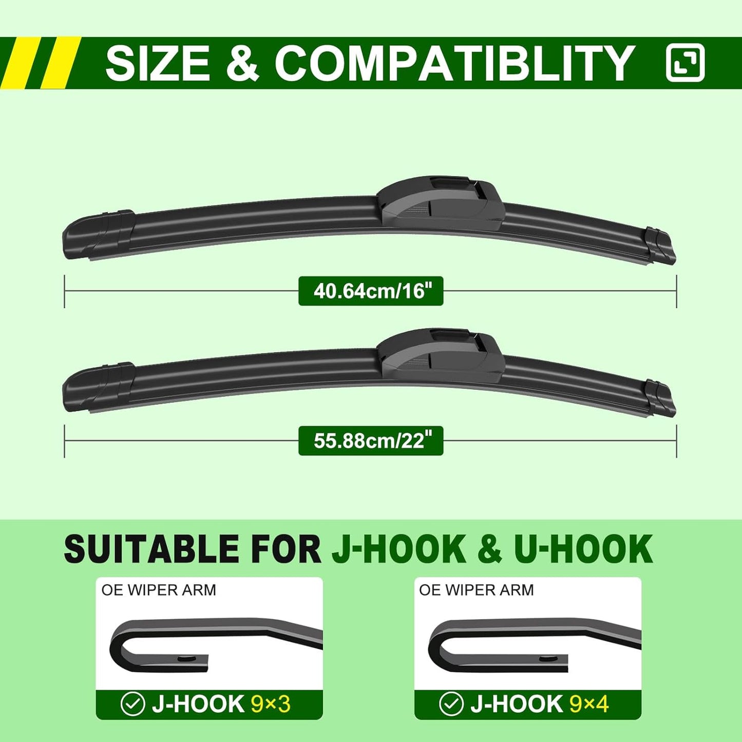 1 Pair Wipers Replacement Windshield Wiper Blades Replacement Original Equipment
