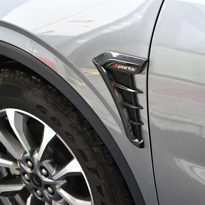 2PCS Car Fender Side Vents, Self-Adhesive Sporty Vehicle Exterior Trim Modification Kit Universal for Most Cars