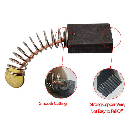 50 Pack Electric Motor Carbon Brushes for Drill, Electric Planer, Trimmer Motor
