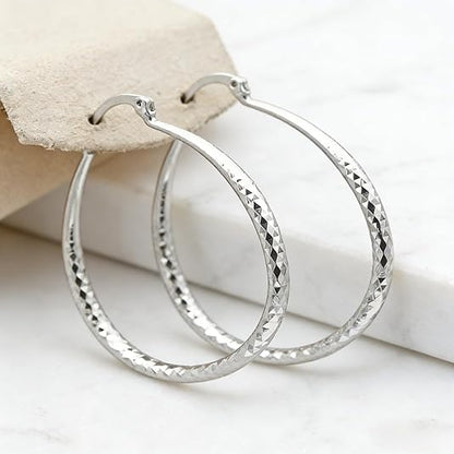Women's Fashion Jewelry Hip Hop Round Earrings, Large Circle Piercing Hoop Earring