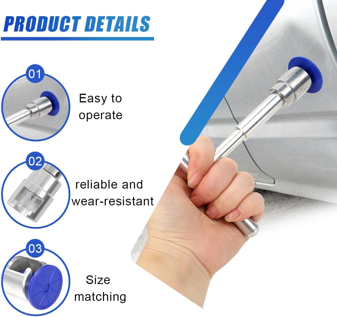 18Pcs/set Car Dent Puller Kit, Paintless Auto Dent Removal Tool