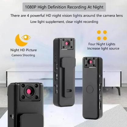 Ultra HD Clip-On 2-in-1 Sports Video & Audio Recorder - 1080p Anti Shake, Wide Angle, 5h Record