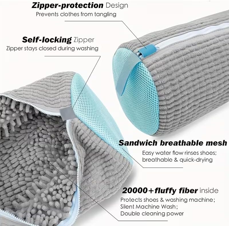 360° Deep Clean Reusable Shoe Wash Bag for Washing Machine