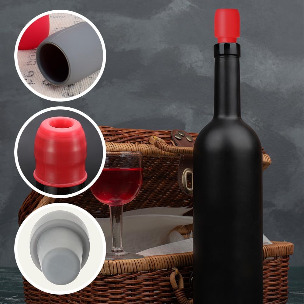 8 Pack Silicone Seal Bottle Covers for Beer Champagne, Glass Bottle