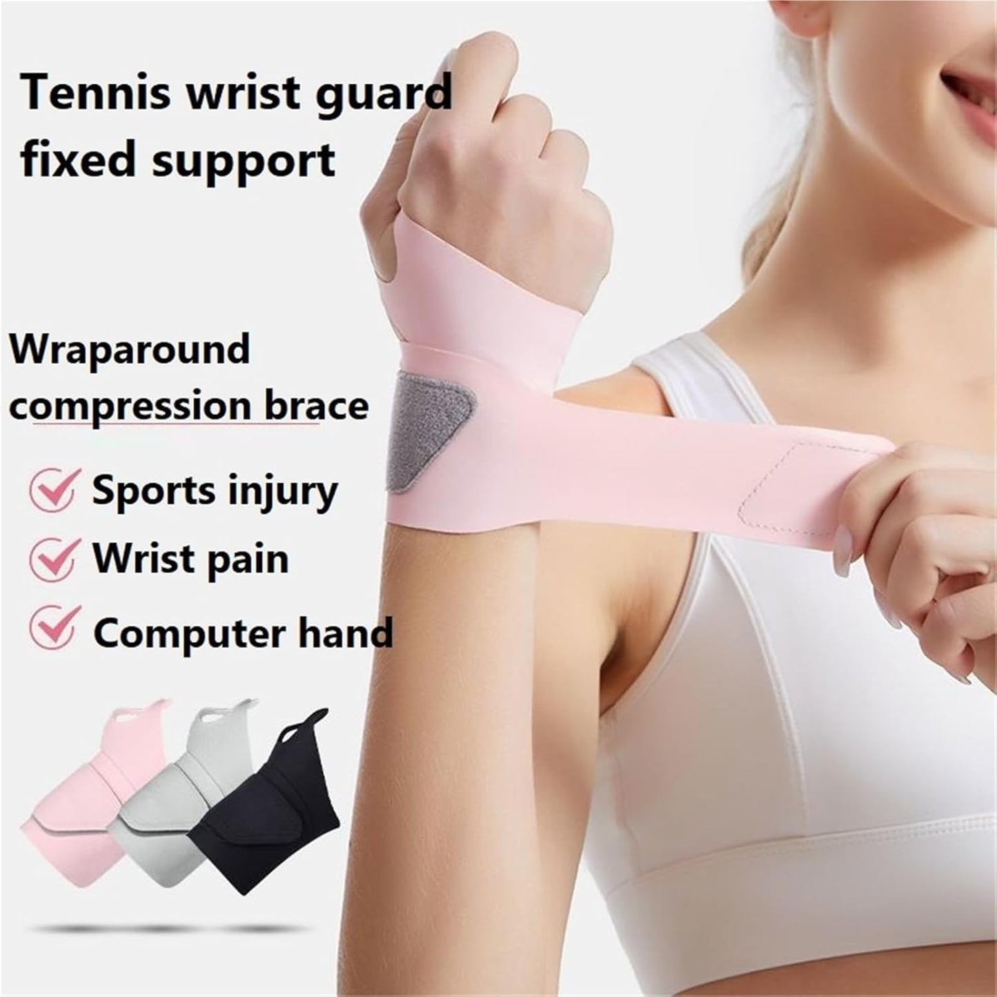 2Pcs Ultra Thin Guard for Badminton and Basketball - Adjustable Fastener Tape Wristband for Sprains and Tendonitis Relief