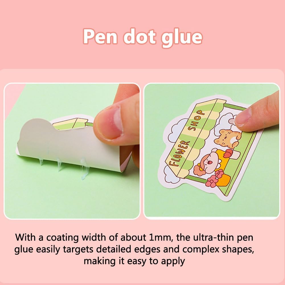 6Pcs Quick Dry Glue Pens, Easy Use Precise Control, Fine Tip Glue Pens for Crafting