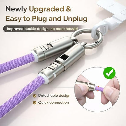 Universal Cell Phone Strap with Built-in 240W USB C Charging Cable & Data Transfer
