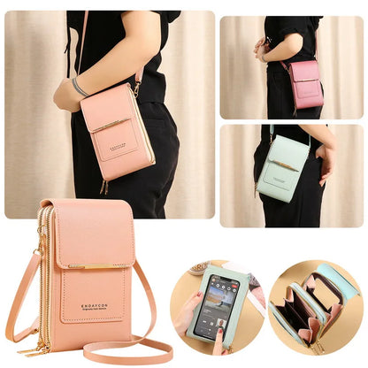 Small Crossbody Cell Phone Bag for Women, Mini Shoulder Purse with Credit Card Slots