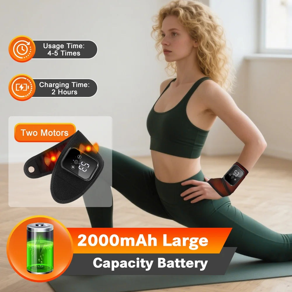 Rechargeable Cordless Wrist Heating Pad, Multiple Heat & Vibration Modes