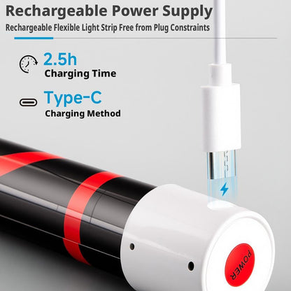 Bendable LED Light - Flexible LED Flashlight Stick 28.7" Bendable Work Light