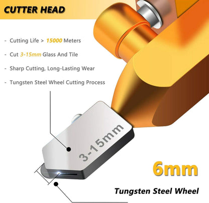 2 in 1 Aluminum Alloy Manual Tile Glass Cutter Tool Kit