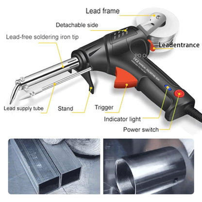 Automatic Corded Solder Iron Internal Heat Electric Welding Tools with Solder Wire Roll