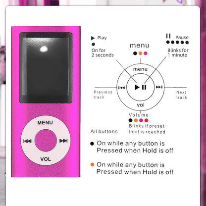 MP3 Player,Portable Multifunctional MP3 Digital Music Player
