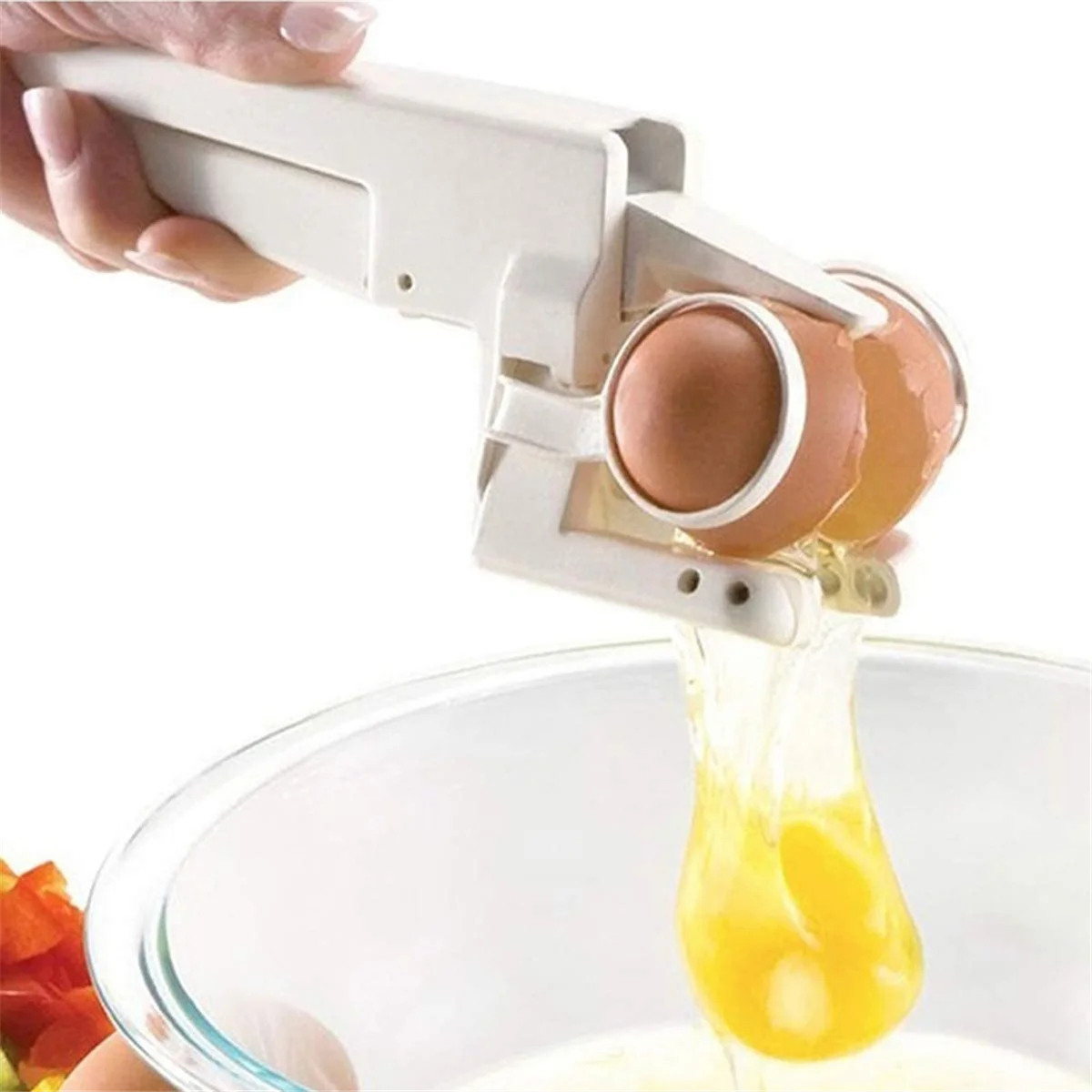 Egg Shell Cracker Handheld Plastic Breaker Opener Separator Kitchen Gadget Tool