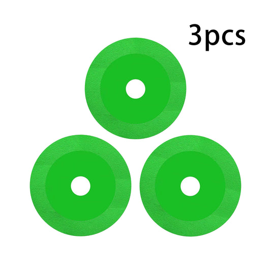 3pcs 100MM Diamond Ultra-Thin Green Brazing Blade For Cutting Ceramic Jade Glass Tile Wine Bottle Grinding