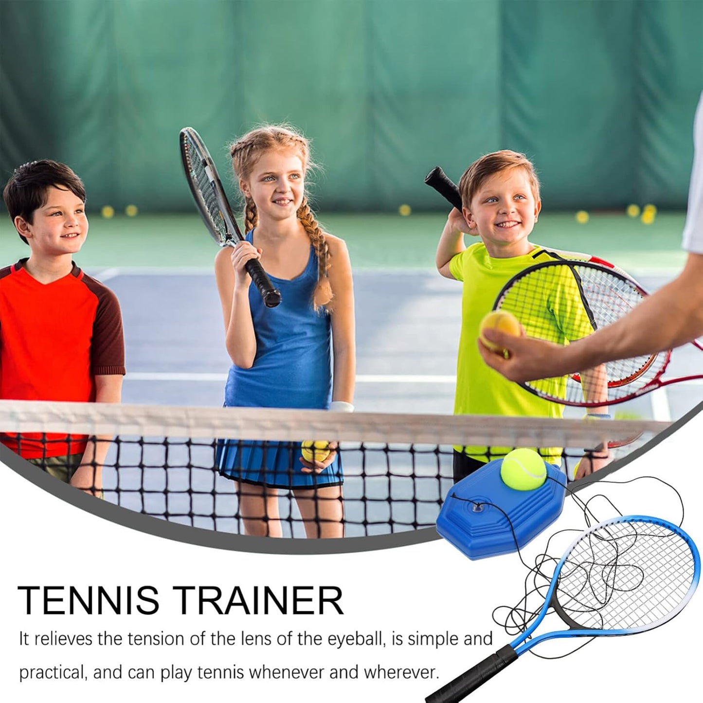 1 Set Tennis Practice Device with String Ball for Self-Practice Tennis Training Equipment