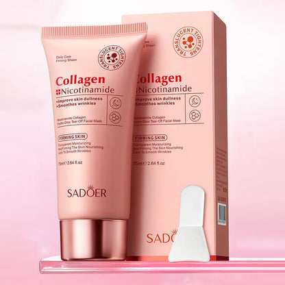 Collagen & Niacinamide Peel Off Face Mask for Daily or Night Care