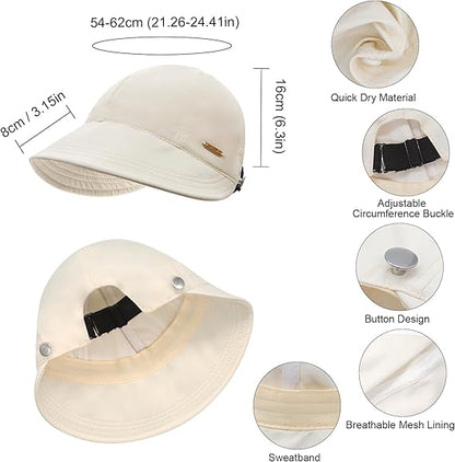 Stylish Wide-Brim Sun Hat – Unisex, Foldable, Adjustable, Quick-Drying