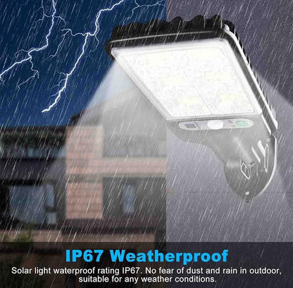 2-Pack ABS Plastic Solar Powered Motion Sensor Outdoor Wall Lights